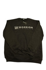 Embroidered warrior mentality crew necks.